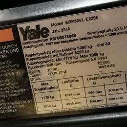 Yale ERP30VL °°° 4-Rad Elektrostapler